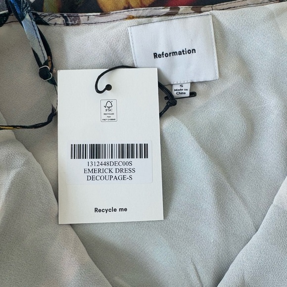 Reformation Emerick Women’s Slip on Floral Butterfly Print Slip Midi Dress Size - Picture 9 of 10